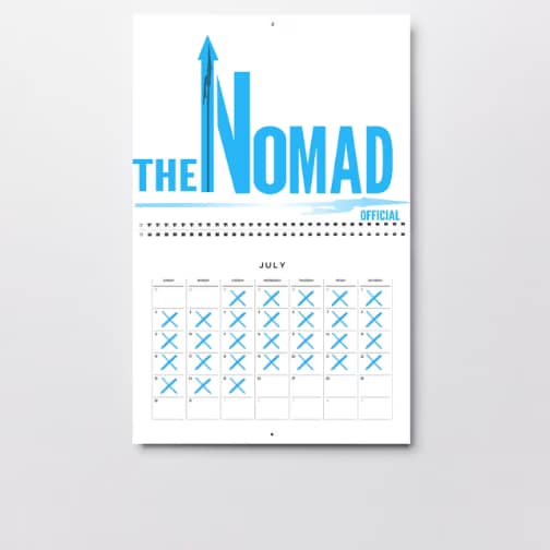 The Nomad Official brand calendar creative design