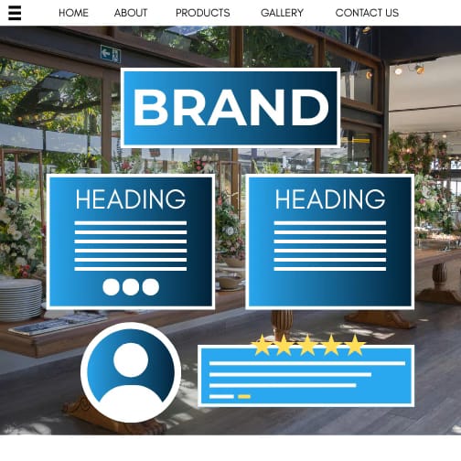 A Mockup of a website home page